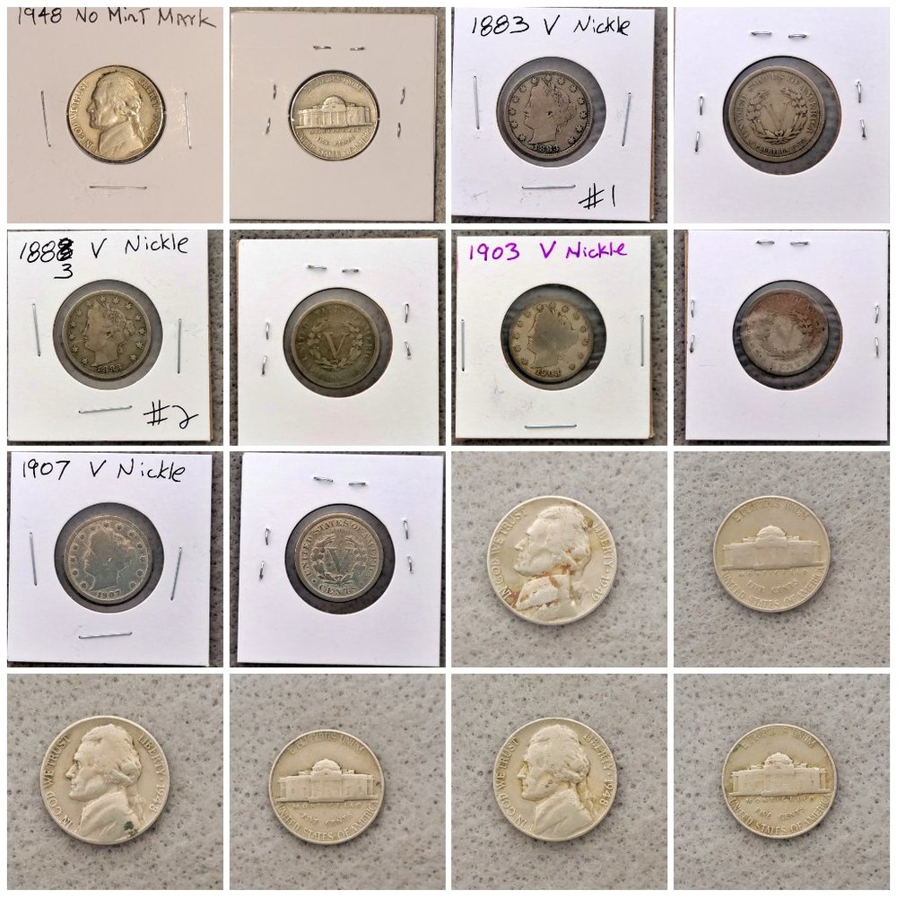 Nickel Package (16) from 1883 to 1949 Coins